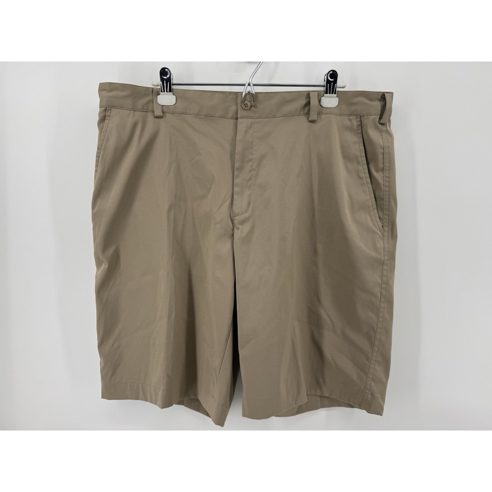 Nike Golf‎ Mens Dri-FIT Flat Front Shorts Khaki Tan Size 38 Performance 56323